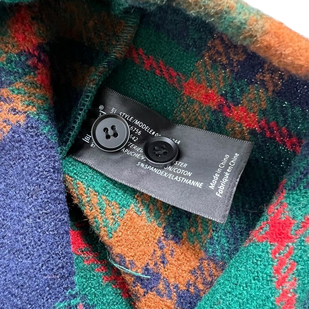 New Men’s BLANKNYC Plaid Button Front Hooded Shacket Size L - Picture 8 of 11